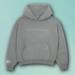 Taylor Swift The Tortured Poets Department Grey Hoodie